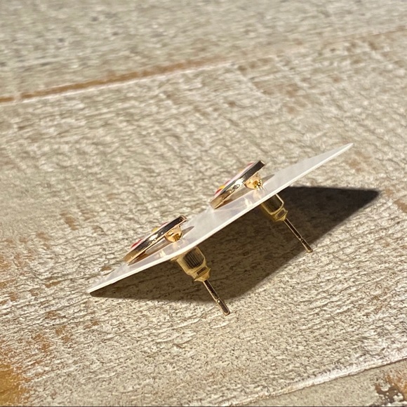 3 for $15 Sprinkle Donut Gold Stud Earrings Posts - Picture 4 of 4